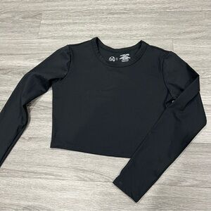 Ardene x KGMTL Move Black Long Sleeve Crop Top M